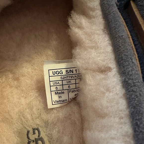 UGG Dakota slippers in size 8, color pewter. Barely worn. - Picture 2 of 4